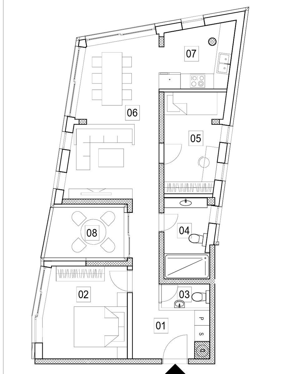Stan Zagreb Dedići 71 m